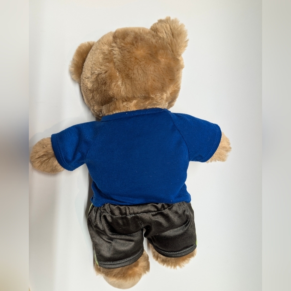 Build-A-Bear Brown Teddy with Blue and Green Shirt - Picture 4 of 5